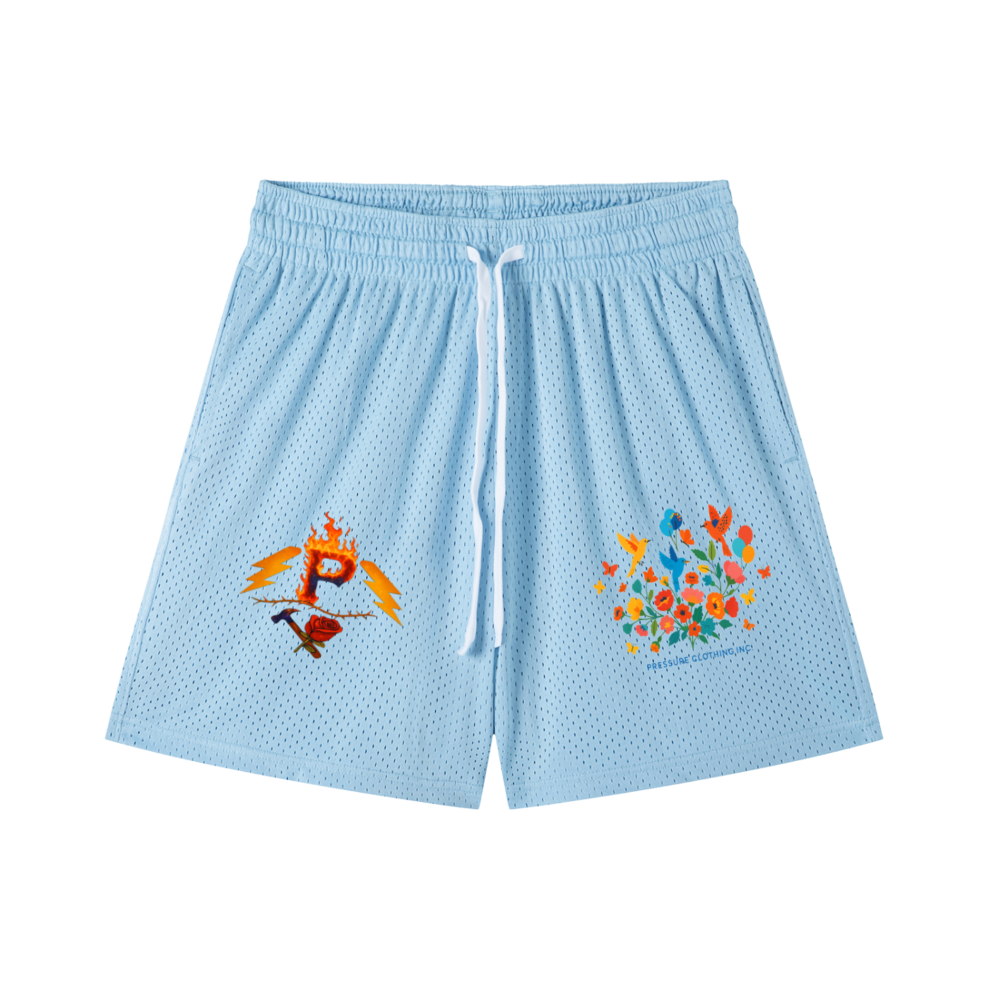Mesh Drawstring Shorts